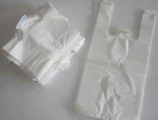 WHITE CHECKOUT BAGS - LARGE