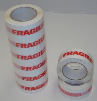PRINTED FRAGILE PACKAGING TAPE 48mm x 100m 